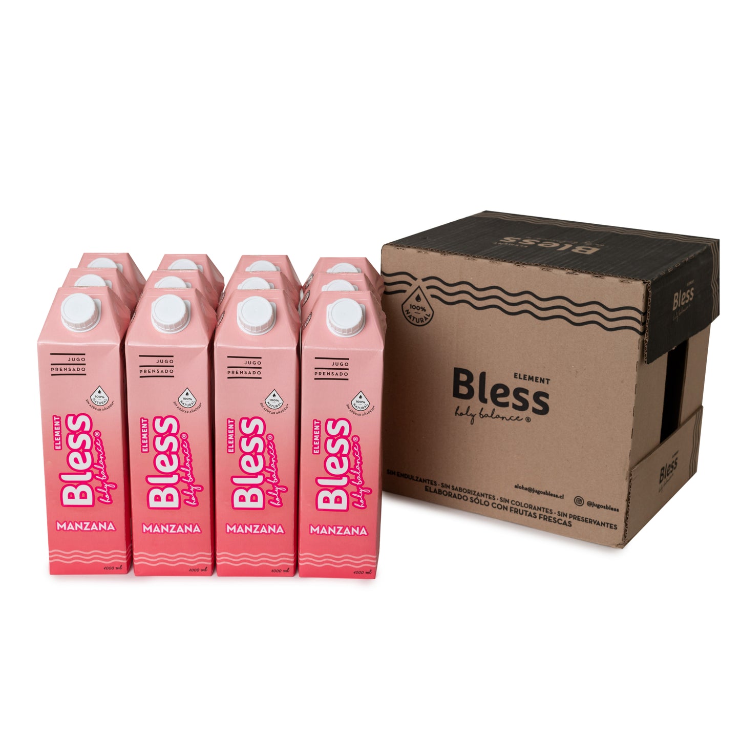 Caja Element Manzana - 12 x Litro