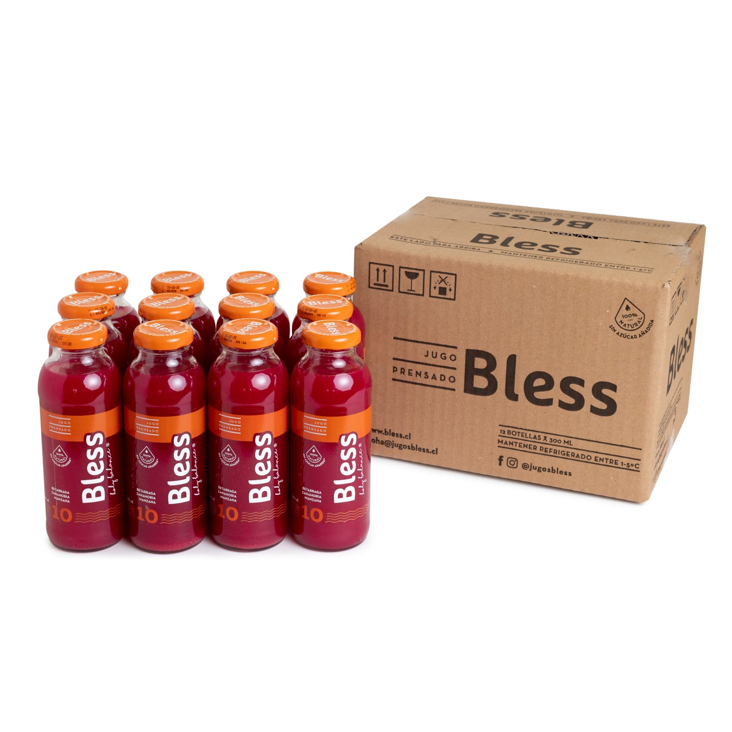 Caja Jugo 10 Betarraga, zanahoria y manzana - 300 ml