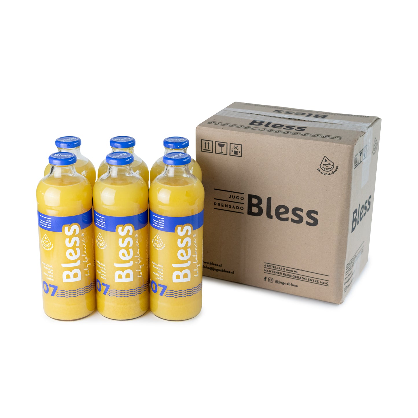 Suscripción Caja Jugo 07 Maracuyá, naranja, piña y manzana - Litro