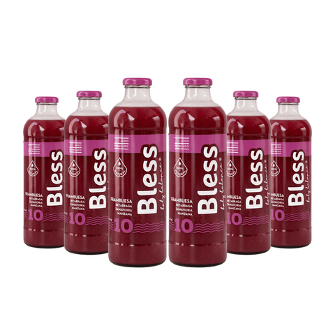 Caja Jugo 10 Frambuesa, betarraga, zanahoria y manzana. - Litro