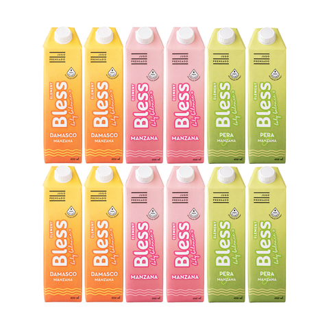 Suscripción Caja Element mix 3 sabores Manzana - Pera - Damasco - 12 x Litro