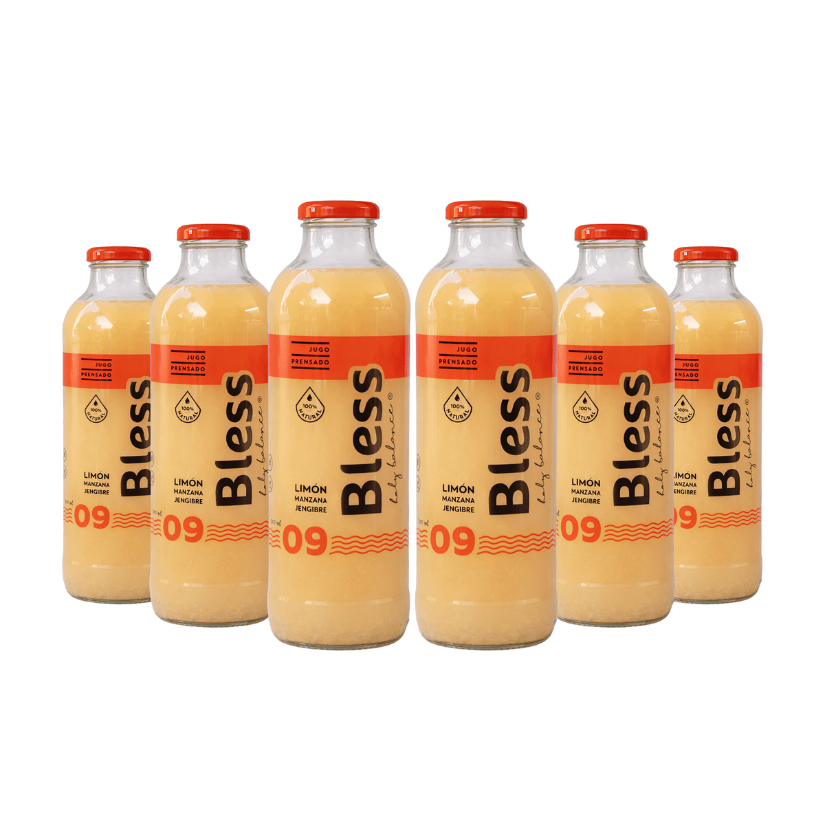 Caja Jugo 09 Limón, manzana y jengibre - Litro – Jugos Bless