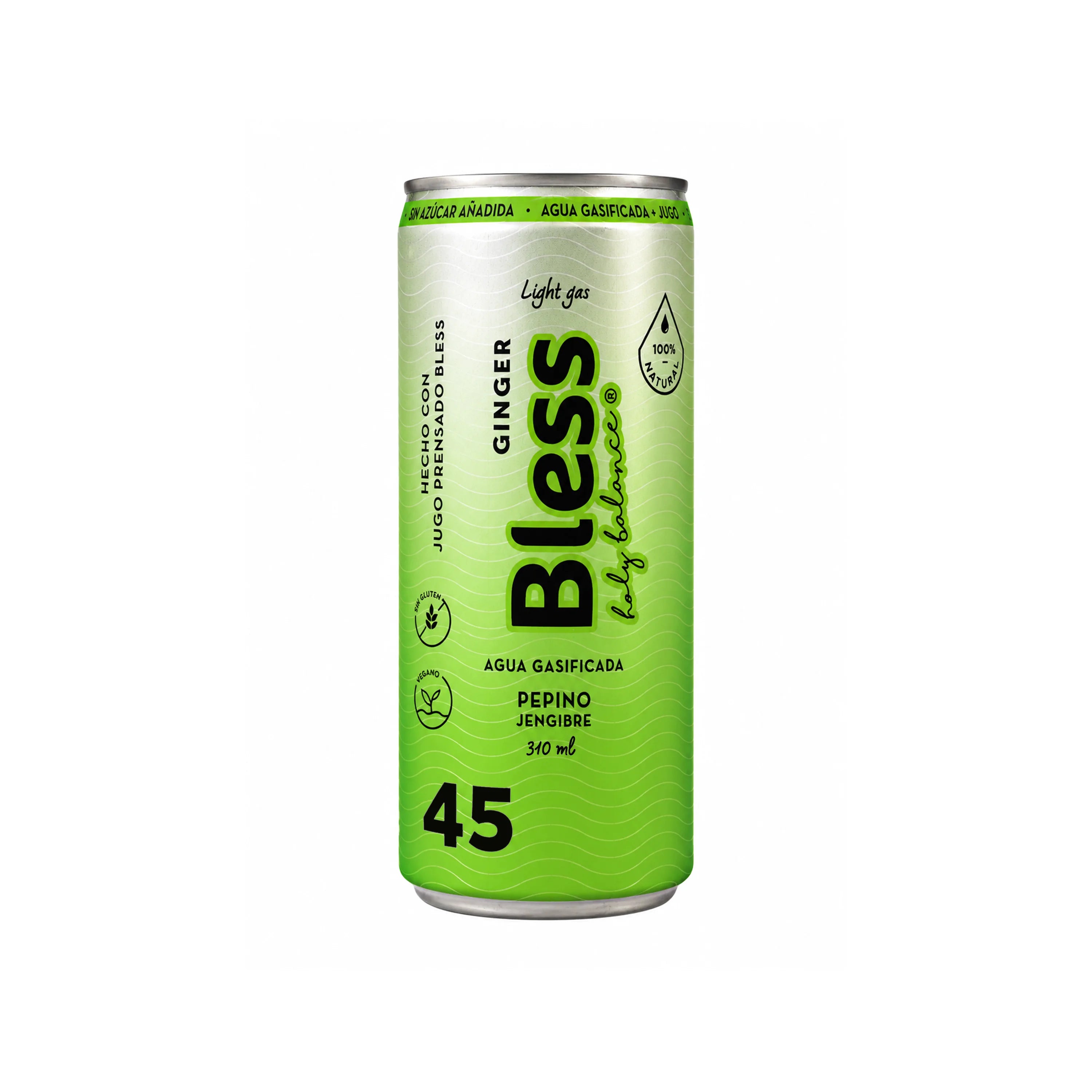Ginger 45: Pepino- jengibre - 12 latas de 310 ml