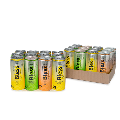 Caja Ginger mix 3 sabores Maracuya - Limon - Pepino 12 x 300 ml