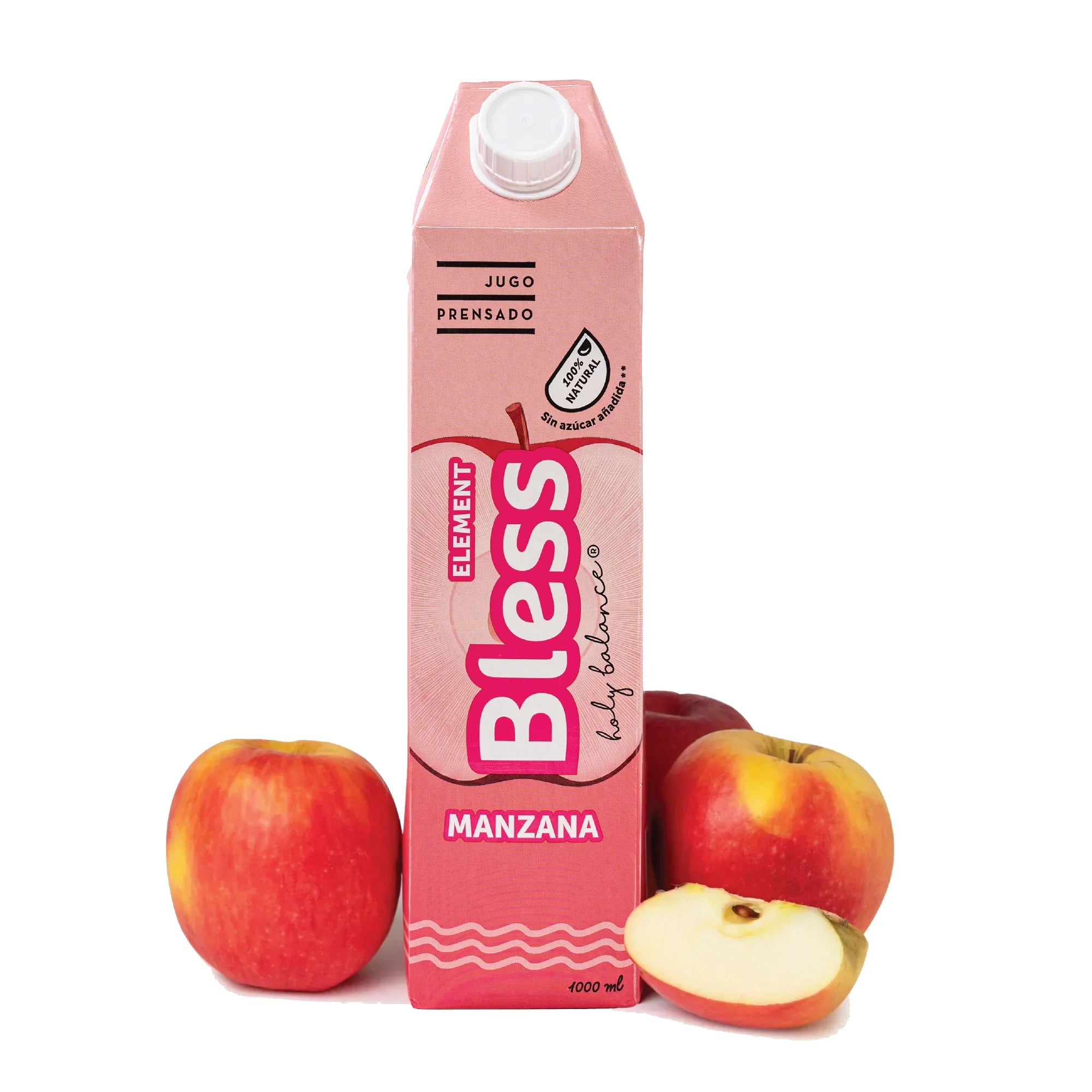 Element Manzana Bless de 1 litro con manzanas