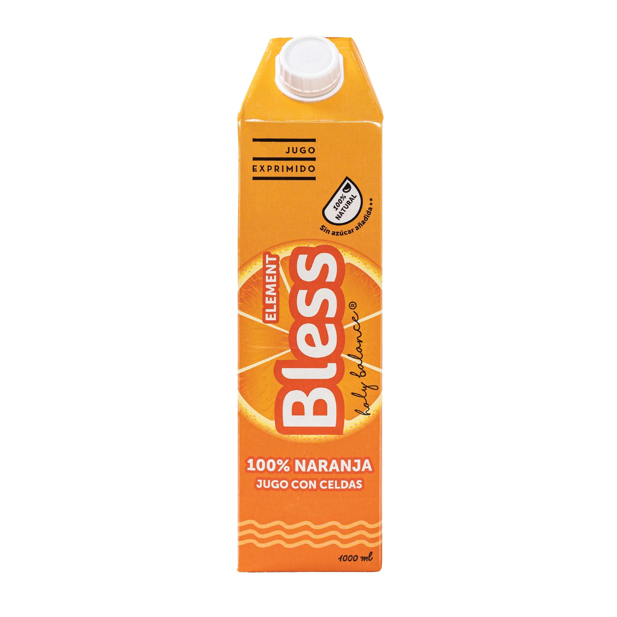 Element 100% Naranja Bless con celdas, tetrapack de 1 litro