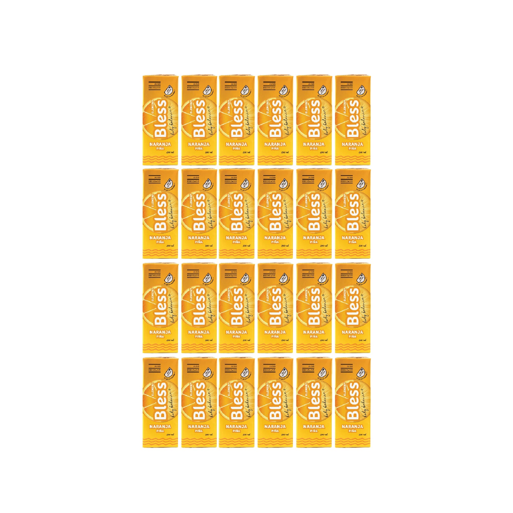 Caja de 24 Element Naranja Piña Bless de 200 ml