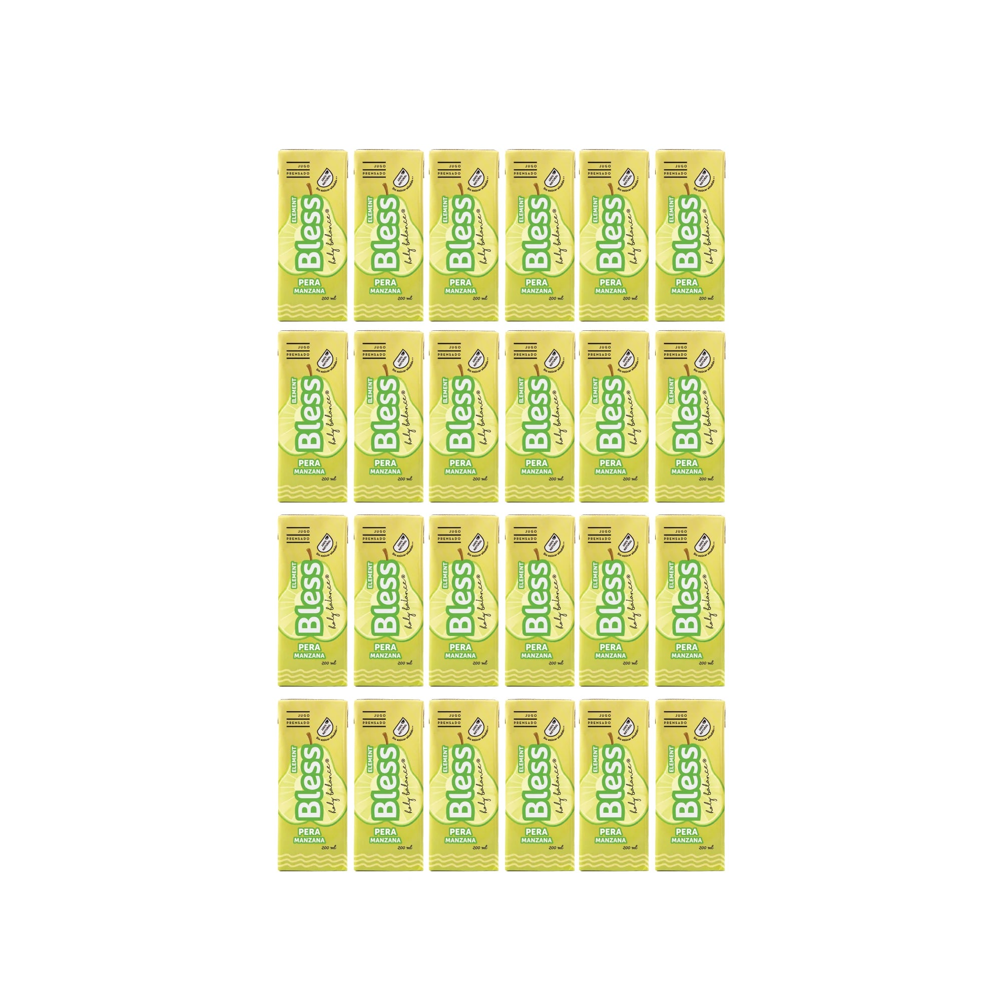 Caja de 24 Element Pera Manzana Bless de 200 ml